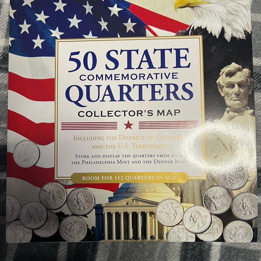 50 State Commemorative Quarters Collector's Map